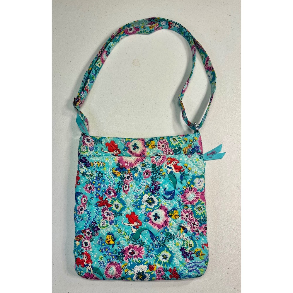 Vera Bradley Disney Little Mermaid Ariel Floral Quilted Crossbody Bag 2832313196